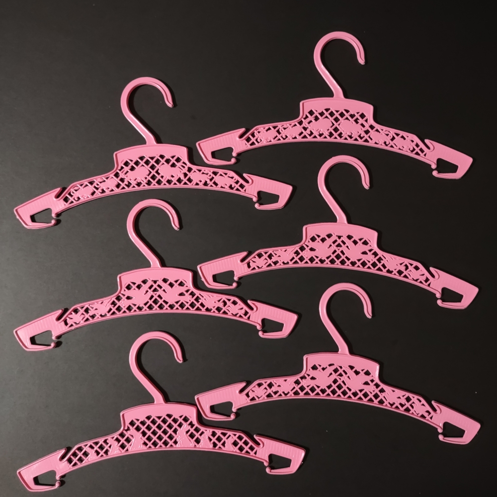 Era Baby Childrens Clothes Pink Hangers Doves Lions Bunnies Lot Of 6 Canada 9.5"